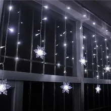 YIMIA 3,5 м светодиодный светильник для занавесок в виде снежинок сказочная гирлянда рождественское праздничное освещение Gerlyanda Новогоднее свадебное украшение для вечеринки