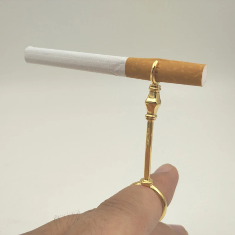 Дамское элегантное Ретро курительная трубка кольцо нефритовое кольцо полка поддержка для предотвращения пальцев пожелтевшее золото