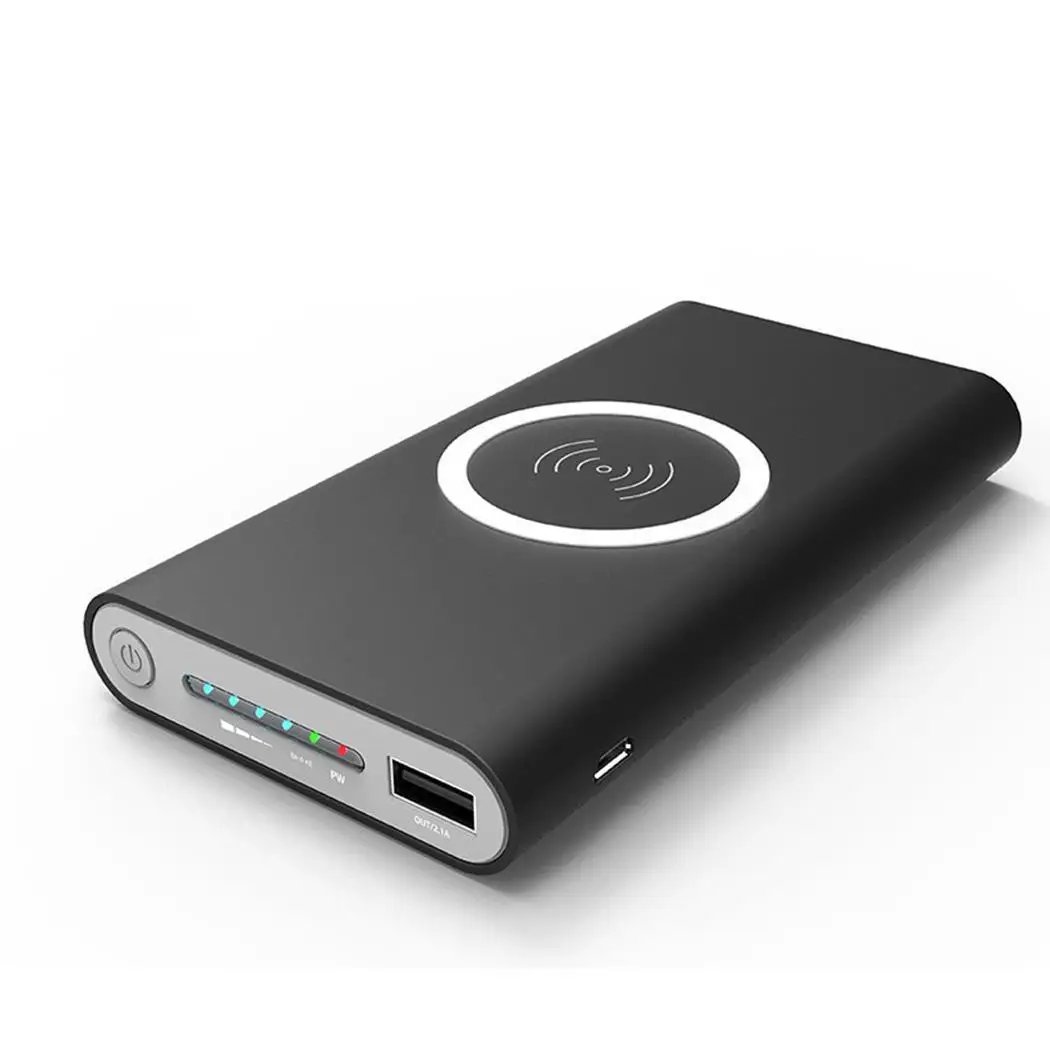 20000 mAh V8 Беспроводной Мощность Bank 5 V мобильный 2A MAX Портативный зарядки QI кабель