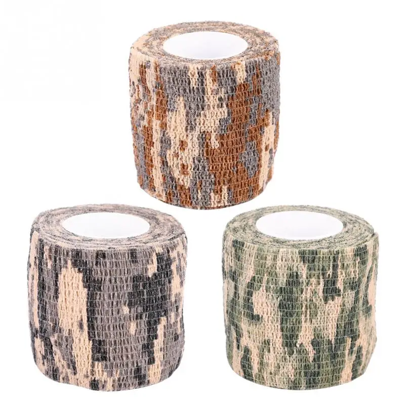 Камуфляжная Лента 5 см x 4 м Военная Тактическая самоклеящаяся Нетканая