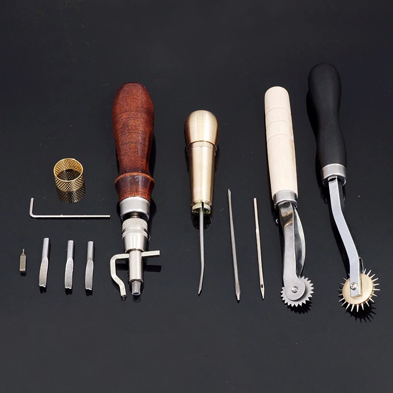 48 шт./компл. DIY Кожа Craft Инструменты удар комплект ручной работы Leathercraft Набор для