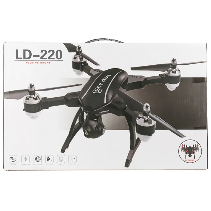 

LE IDEA LD - 220 Foldable 2MP HD Camera RC Drone WiFi FPV Altitude Hold Headless Mode Stunt Aerial Photography Quadcopter RTF