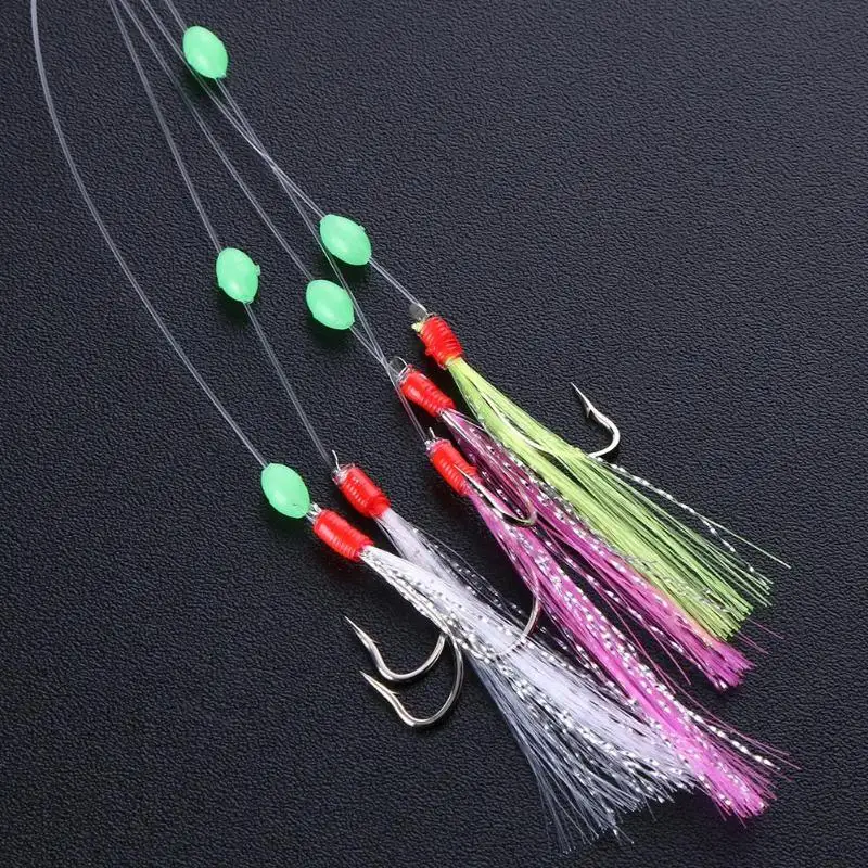 5PCS Simulation Barbed Sabiki Hook Rigs Size 2 for Fish Head String Soft Bait Artificial Lure Fishing Accessories|Наживки| |
