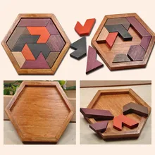 Wooden IQ Game Jigsaw Intelligent Tangram Teaser Puzzle Baby Kid Educational Toy YJS Dropship