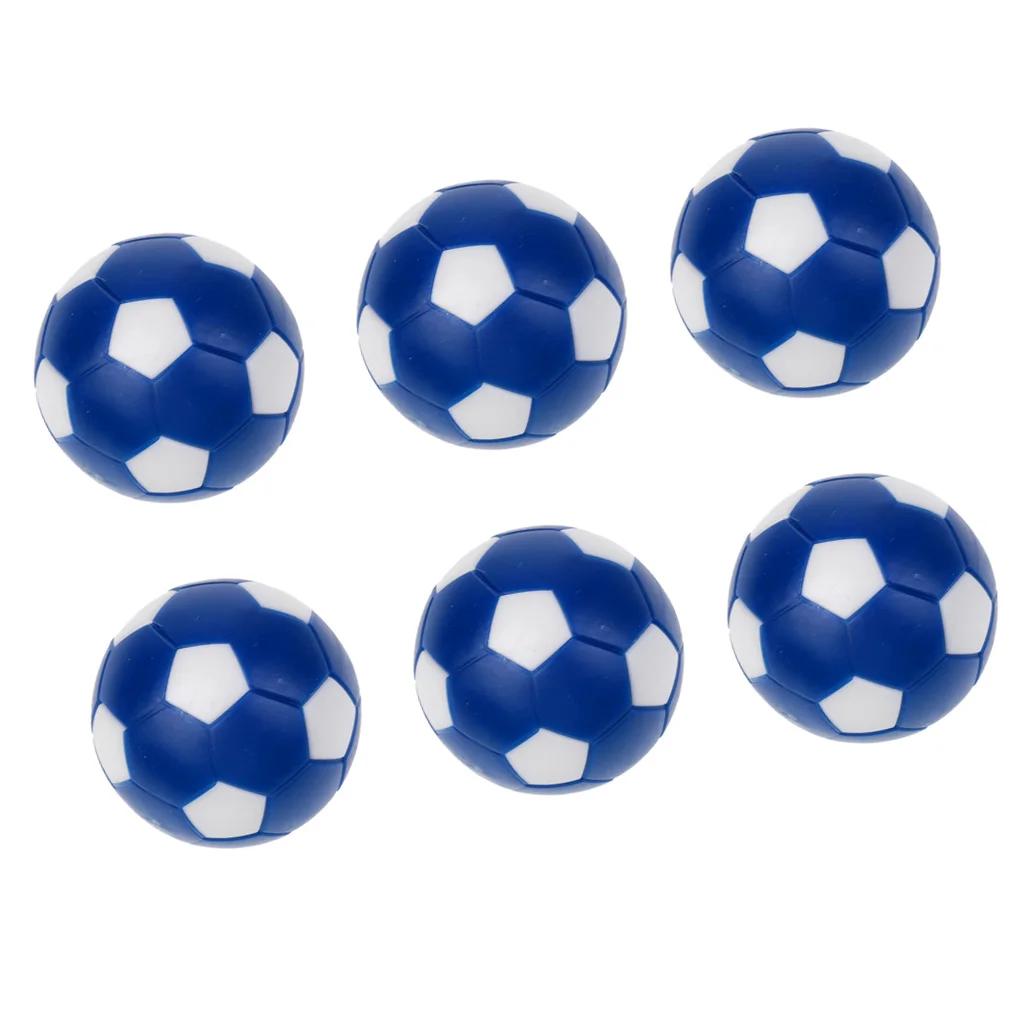 6 шт. 36 мм синие и белые футбольные мячи сменная доска для настольных игр футбольные мячи настольные футбольные мячи с гравировкой