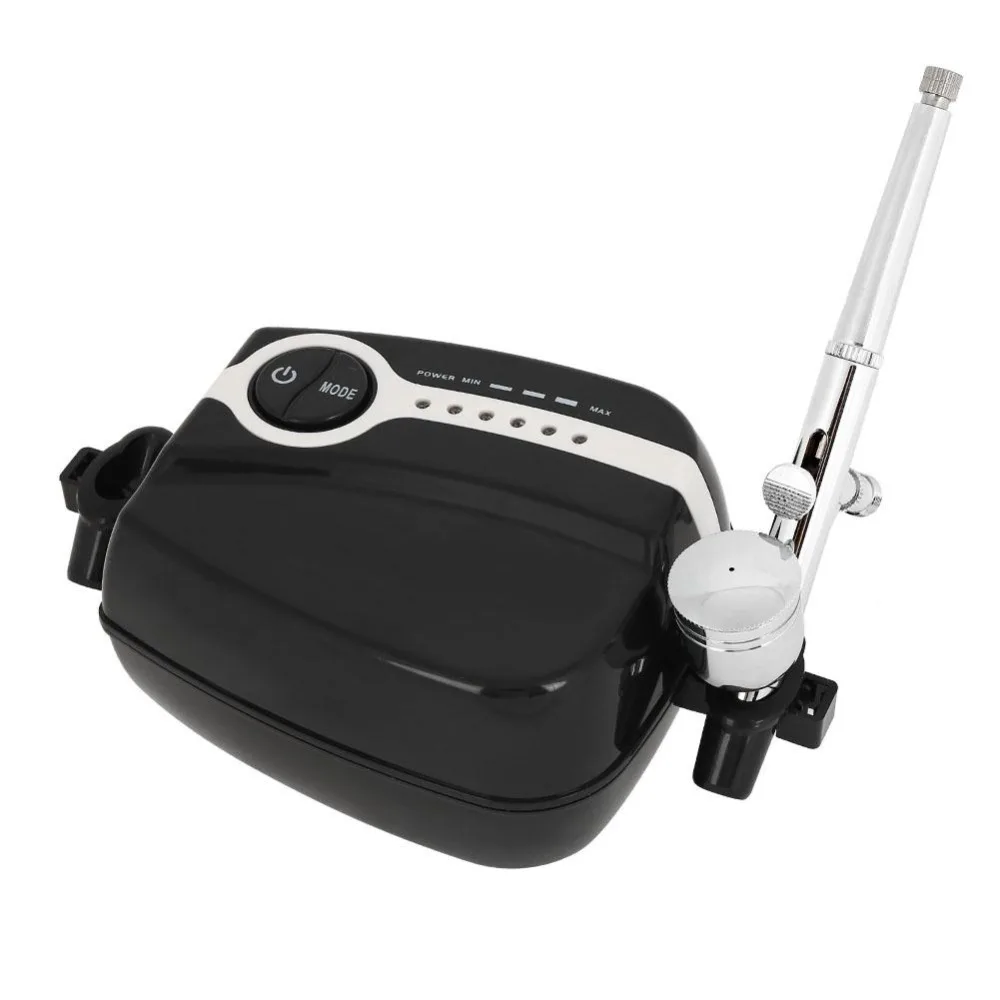 

Mini Air Compressor Kit Airbrush Painting Machine5-Adjustable Mini Air Compressor for Cake Decorating Body Paint Nail Art Tattoo