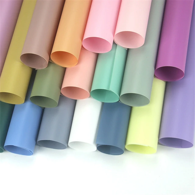 20pcs Waterproof Plastic Flower Gift Wrapping Paper with 10M