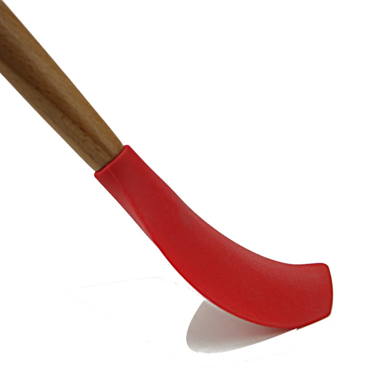 

Mini Wood Handle Silicone Kitchen Honey Butter Spatula Scoop Cream Scraper