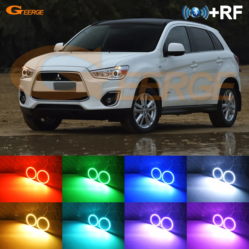 Для Mitsubishi ASX 2010 2011 2012 2013 RF контроллер Bluetooth мульти-Цвет ультра яркая цветная(RGB) комплект светодиодов «глаза ангела»