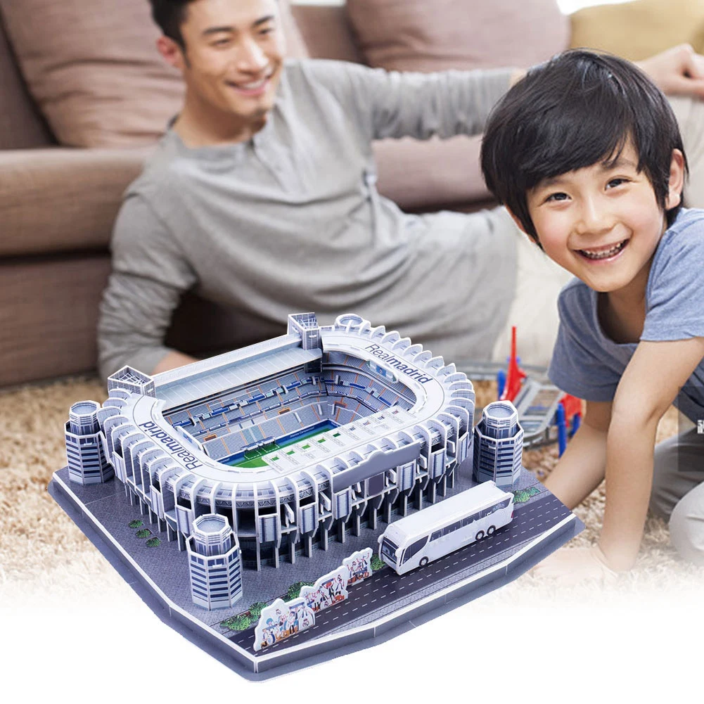 3D головоломка Кубок мира по футболу поле DIY сборочная Бумажная модель для детской игры-головоломки Барселона Camp Nou