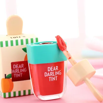 

5 color Cute Style Ice Cream Shape Lip Glaze Matte Lip Gloss Lipstick Does Not Fade Long Lasting Beauty Colorful 7ml