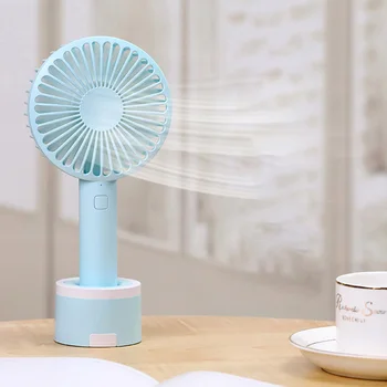 

USB Air Cooler Mini Fan 3 Speed Handheld Cellphone Bracket Desktop Work Fan for Office Home Outdoor Travel Portable