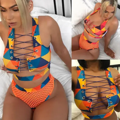 

Women summer Bikini set Push up padded Bandage swimwear swimsuit bathing suit size s-xl