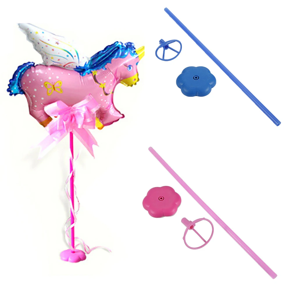 

1 Set Mini foil balloon accessories flower base table desktop support holder cup stick stand wedding party decoration