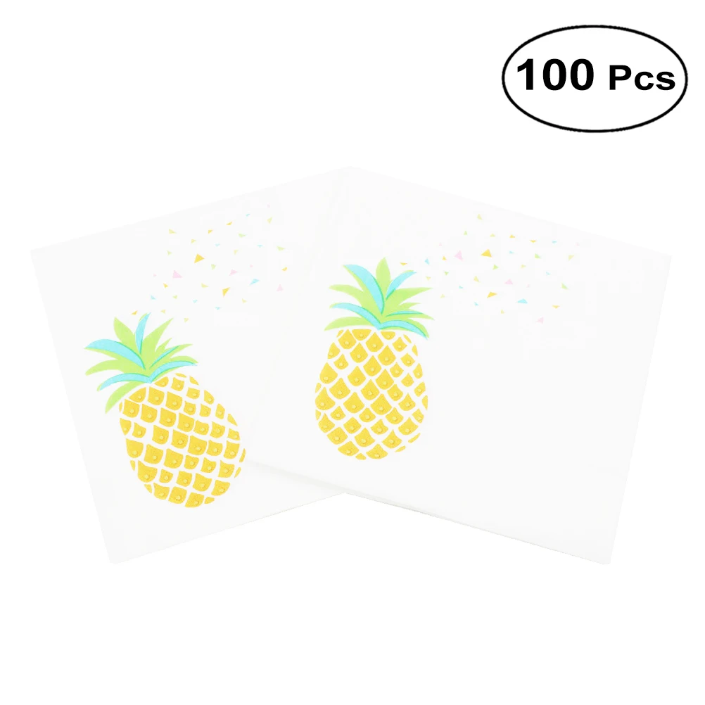 

Disposable Lunch Napkin Printed Napkin Paper For Birthday Dinner Party Favors Supplies (Pineapple)