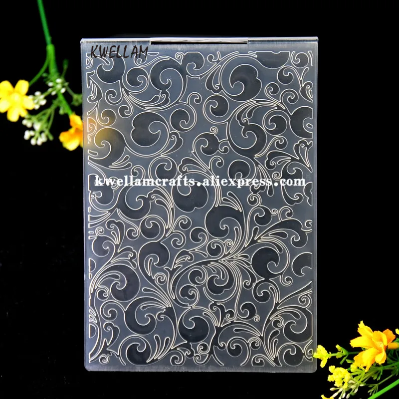 Leaves Plastic Embossing Folder For Scrapbook DIY Album Card Tool Template 11.9x17cm KW9032601 | Дом и сад