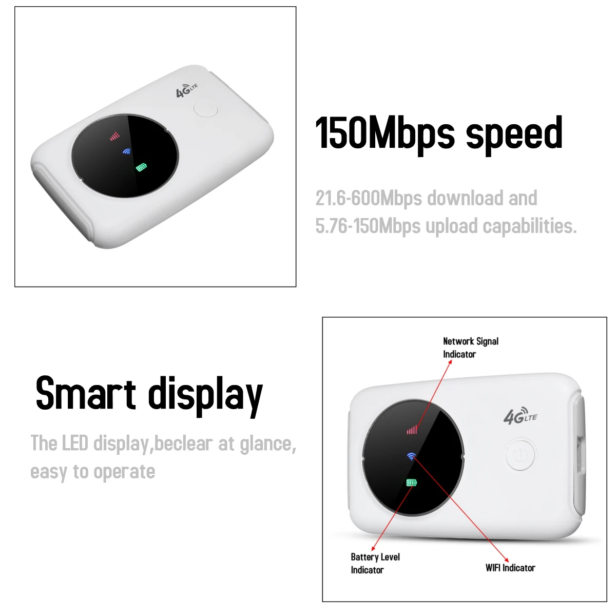 Portable 4G Router LTE 4G Wireless Router Mobile Wifi Hotspot SIM Card Slot Mobile Hotspot Portable Car LTE Router Portable 4G Router LTE 4G Wireless Router Mobile Wifi Hotspot SIM Card Slot Mobile Hotspot Portable Car LTE Router