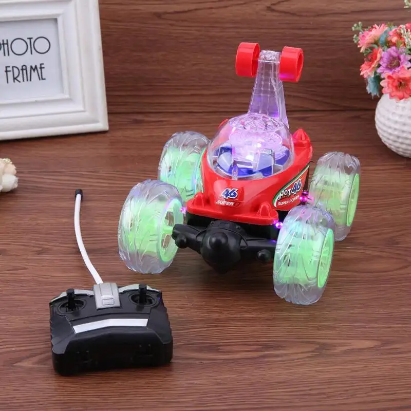 

Funny Mini RC Car Remote Control Educational Toy Stunt Car Rolling Rotating RC Car Rotating Wheel Vehicle Toys For Children