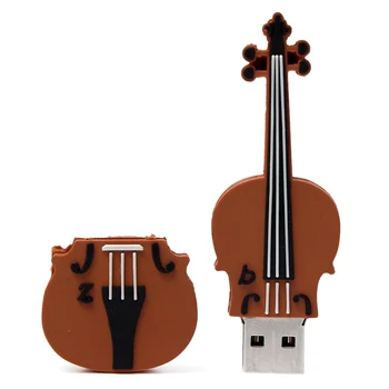 

USB 2.0 Key Model Cartoon Violin Flash Drive Memory Stick Plastic