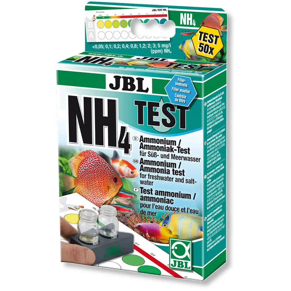 

JBL Ammonia Ammonium Test Kit Set NH3 NH4 for Fresh Water and Marine Aquariums