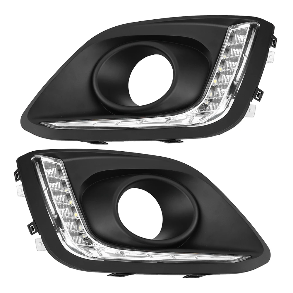 

1Pair Car Daytime Running Light DRL LED Daylight Fog Lamp Cover for Suzuki Swift 2014-2016 car accessories automobiles New
