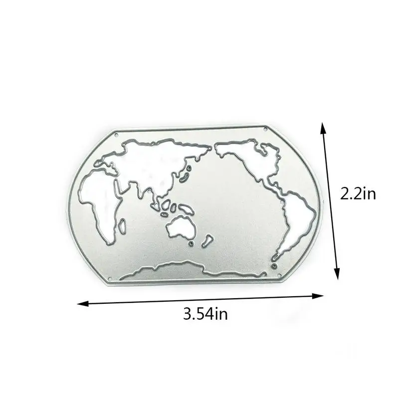 Карта мира форма из углеродистой стали тиснение резки Скрапбукинг декоративный картон шаблон DIY головоломки Металлические ремесла