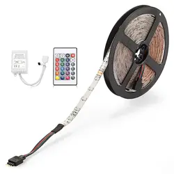 Водостойкая Светодиодная лента 5 M 24 W 300 2835SMD RGB с 24-клавишным ИК-пультом дистанционного управления