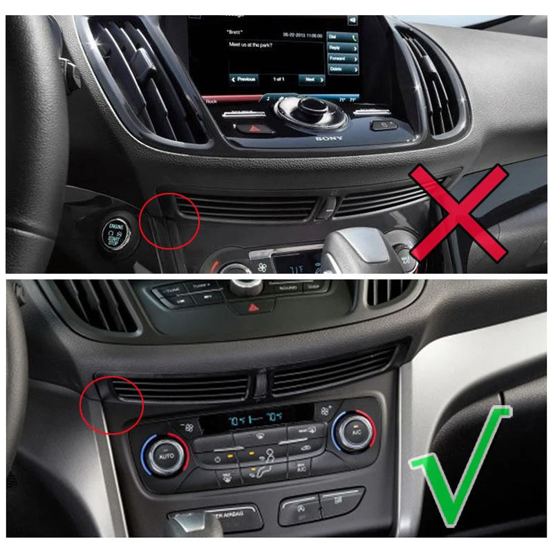 

Chrome Center Console Air Vent Outlet Cover Trim For Ford Escape Kuga 2017 2018