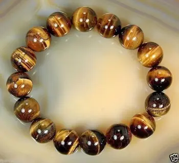 

8mm Natural African Roar Natural Tiger Eye Round Beads bracelet 7.5''