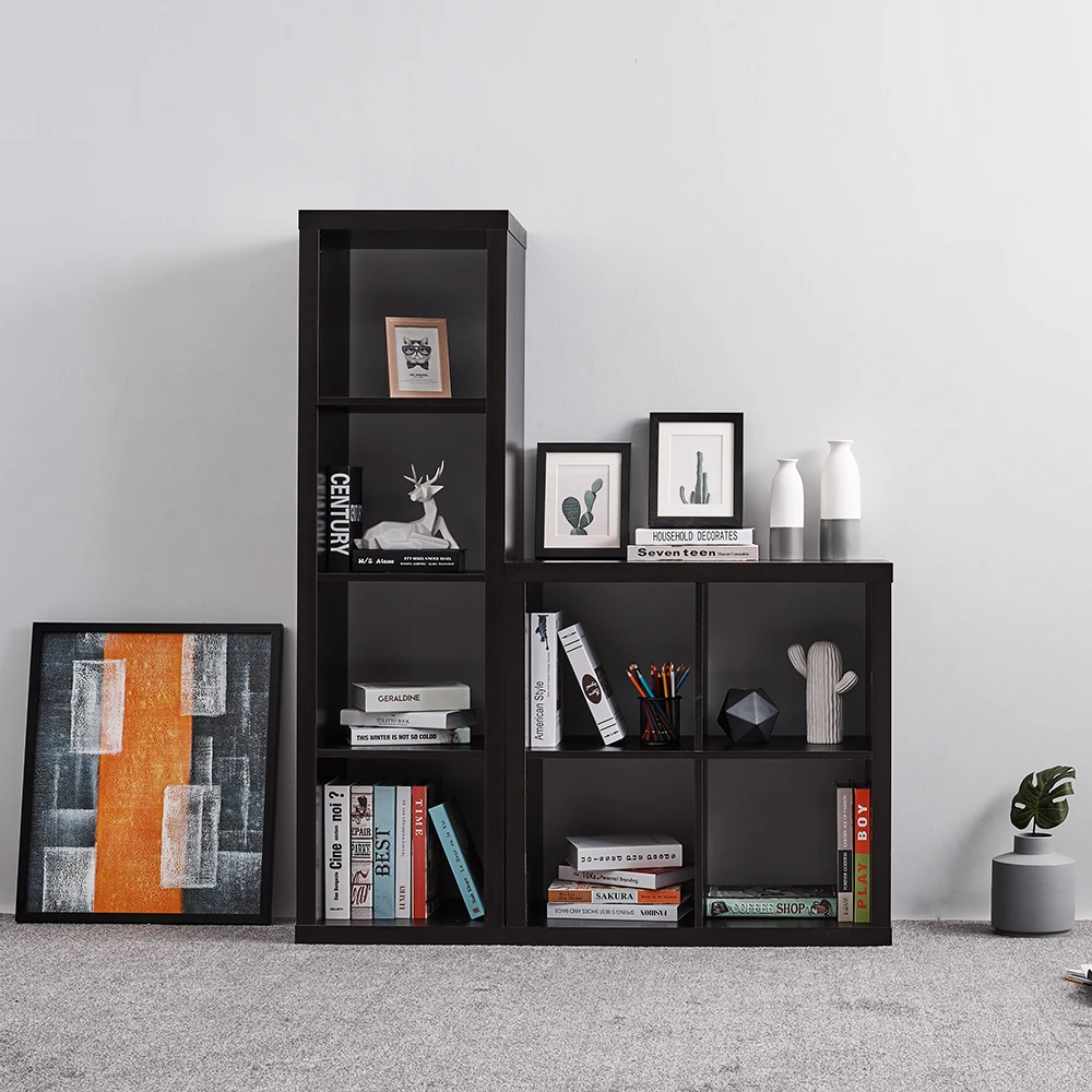 Panana قوي 4 مكعب خزانة تخزين الرف وحدة خشبية رفوف رف بذاتها الفجوة شاشة