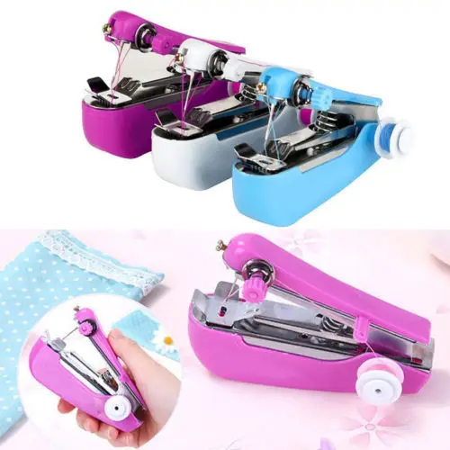 

2019 DIY Mini Sewing Portable Electric Tailor Stitch Handheld Sewing Machine Home Travel Random Color
