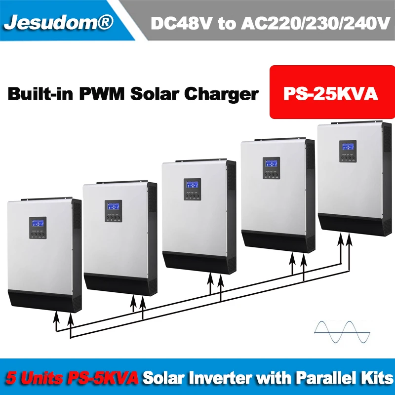 PS 25KVA 20KW солнечный гибридный инвертор встроенный 48V PWM контроллер заряда
