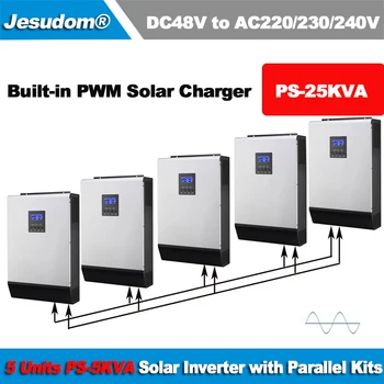 

PS 25KVA 20KW Solar Hybrid Inverter Built-in 48V PWM Solar Charge Controller DC to 230VAC Converter with AC Charger