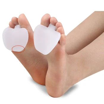 

1 Pair Silicone Forefoot Pad Separators Metatarsal Toe Orthotics Insole Feet Corrector Half Yard Pads Pedicure Foot Care Tool