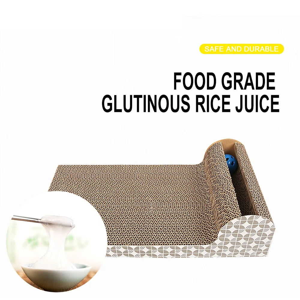 

Cat Scratcher Pet Scratching coach Bed Corrugated Cardboard with Bell Ball Cat Scratch Cats Toys Game Accessories