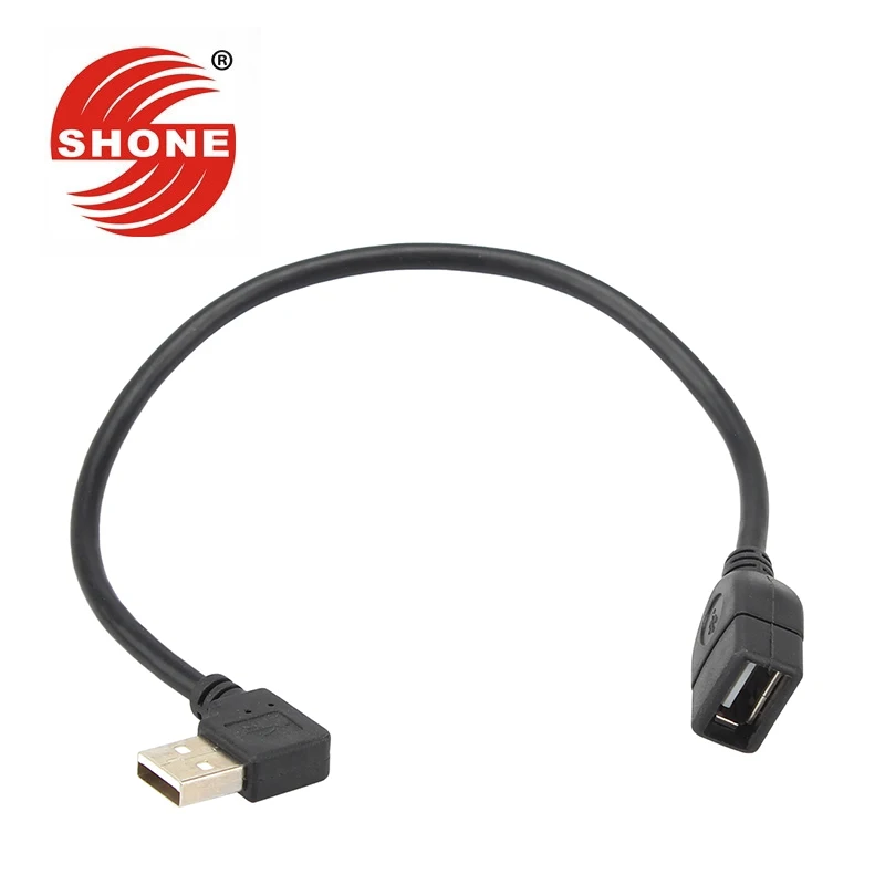 

USB2.0 male to female extension cable Left bend 90 degree elbow extension cable Data cable 0.3 m