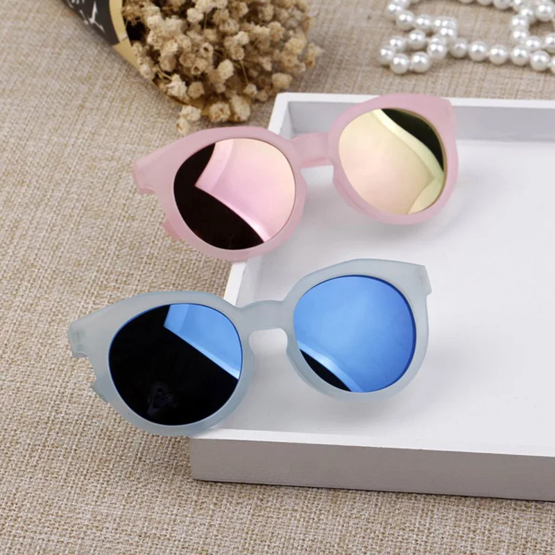 Children Sunglasses Kids Sunglasses Zilead Kids Sunglasses Colorful Reflective Mirror Boys Girls Kids Child Classic Retro Cute Sun Glasses Round Eyewear UV400