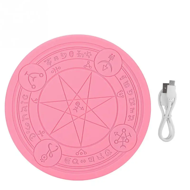 

Magic Array Qi Wireless Fast Charging Charger Stand Replacement with BGM for iPhone/Huawei Pink