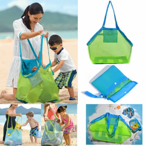 

LARGE MESH BAGS CHILDREN TOYS BEACH SAND AWAY SHOULDER STORAGE NET BAGS MODERN