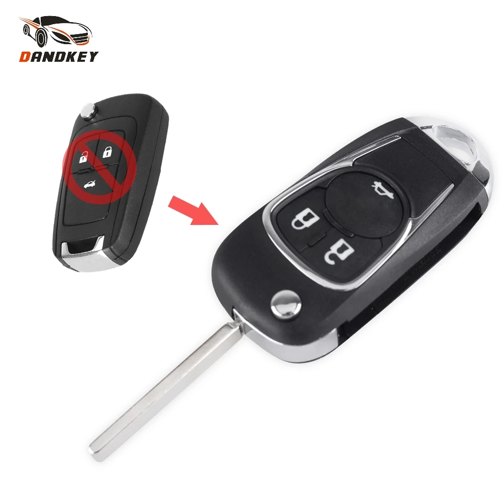 Dandkey для Chevrolet Cruze Buick Volt 3 кнопки откидной складной брендовый Новый модификация