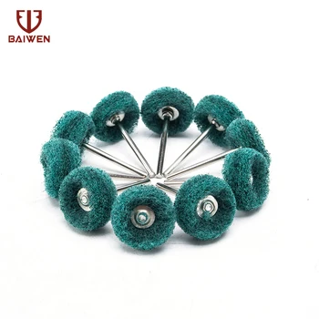 

10Pcs Scouring Pad Grinding Head Abrasive Wheel Buffing Polishing Wheel For Dremel Rotary Tool