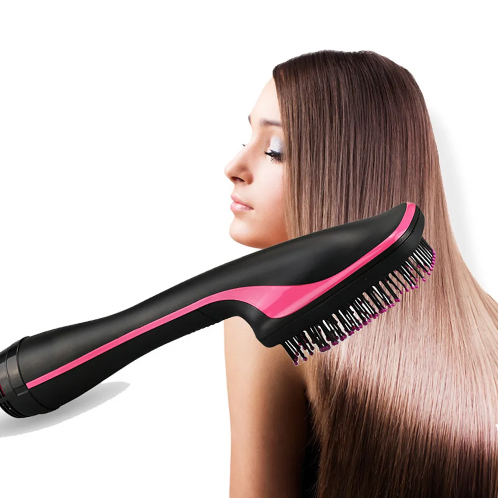 

3 In 1 Dry And Wet Hair Curler Hair Dryer Straight Hair Comb Multifunctional Styling Tools 1000W 110-240V US EU Plug