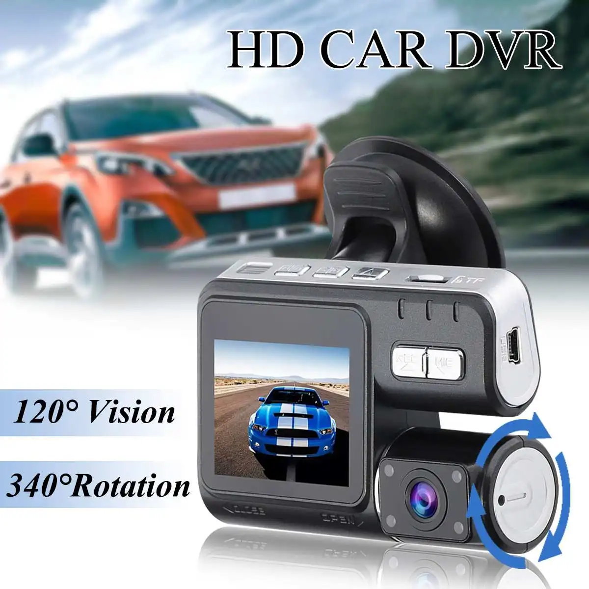 

2.0 inch 120 Degree HD Car Vehicle DVR Camera Video Dash Cam Front Recorder Camera G-sensor Night Vision