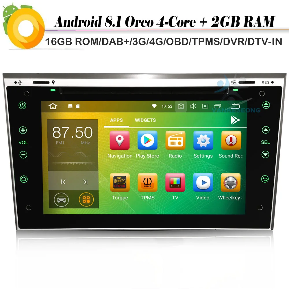 2 din DAB + Quad Core Android 8 1 Авторадио GPS CD OBD NAVI WiFi 4G DVT-IN автомобильный радиоплеер для Opel Astra