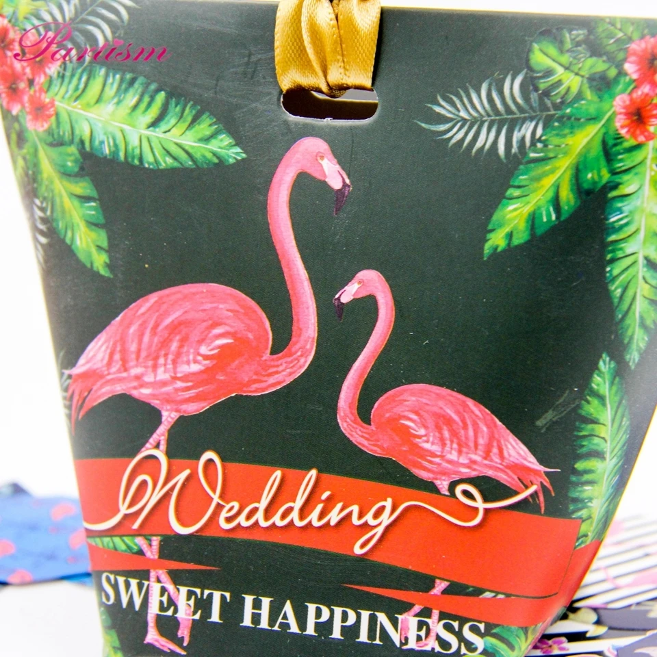 1PACK Multi Types Flamingo Gift Box DIY Ribbon Candy Pattern Kraft Paper Wedding/Party Favors Gifts Bag For Guest Party Supplies|box for|party