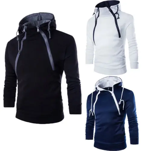 

2019 New Fashion Men's Hoodie Warm Hooded Sweatshirt Coat Jacket Outwear Jumper Sweater Wram Autumn Casual Slim Top