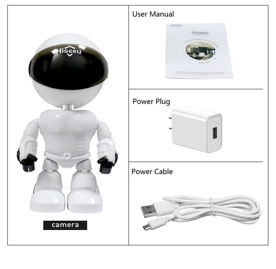 Hiseeu 2MP HD Беспроводная ip камера 1080 P Wifi робот ночного видения ИК Сетевая