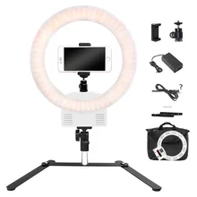 FOSOTO FT-12B Led 写真照明 3200-5600 18K 3 ホットカメラ電話の写真撮影リングライト Selfie ためのランプタブレットスタン(China)