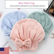 Тюрбан сухой душ микрофибра волосы обертывание Полотенце сушки ванна спа голова Кепка шапка США