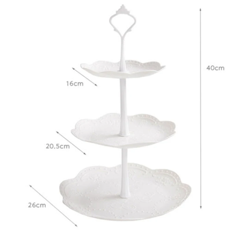 2018 Cupcake Stand Square Round Wedding Birthday Cake Display Tower 3 Tier | Дом и сад